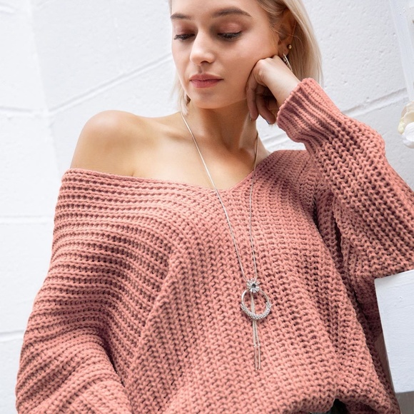 ❄️SOFT RED BEAN KNIT SWEATER - Picture 4 of 6